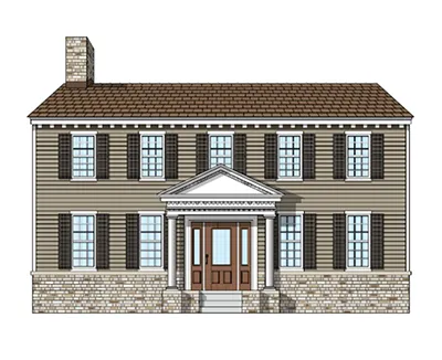Builders Service_Exterior House and Window Styles_Colonial
