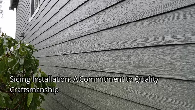 Siding Installation: A Commitment to Quality Craftsmanship