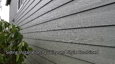 Siding Installation: Quality and Style Combined