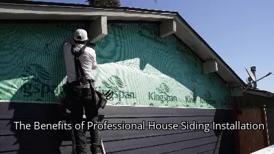 The Benefits of Professional House Siding Installation