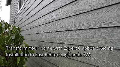 Transform Your Home with Expert Clapboard Siding Installation in East Renton Highlands, WA