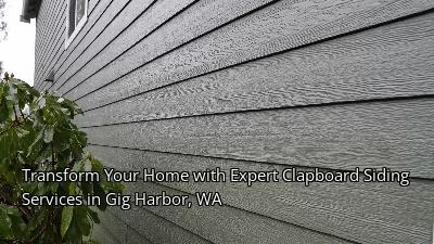 Transform Your Home with Expert Clapboard Siding Services in Gig Harbor, WA