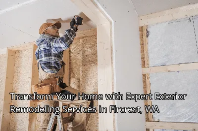Transform Your Home with Expert Exterior Remodeling Services in Fircrest, WA